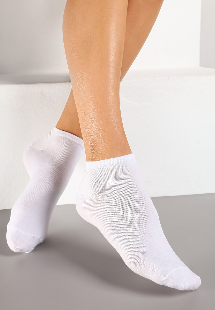 Białe Bawełniane Skarpety Stopki 3-Pack Venandrella