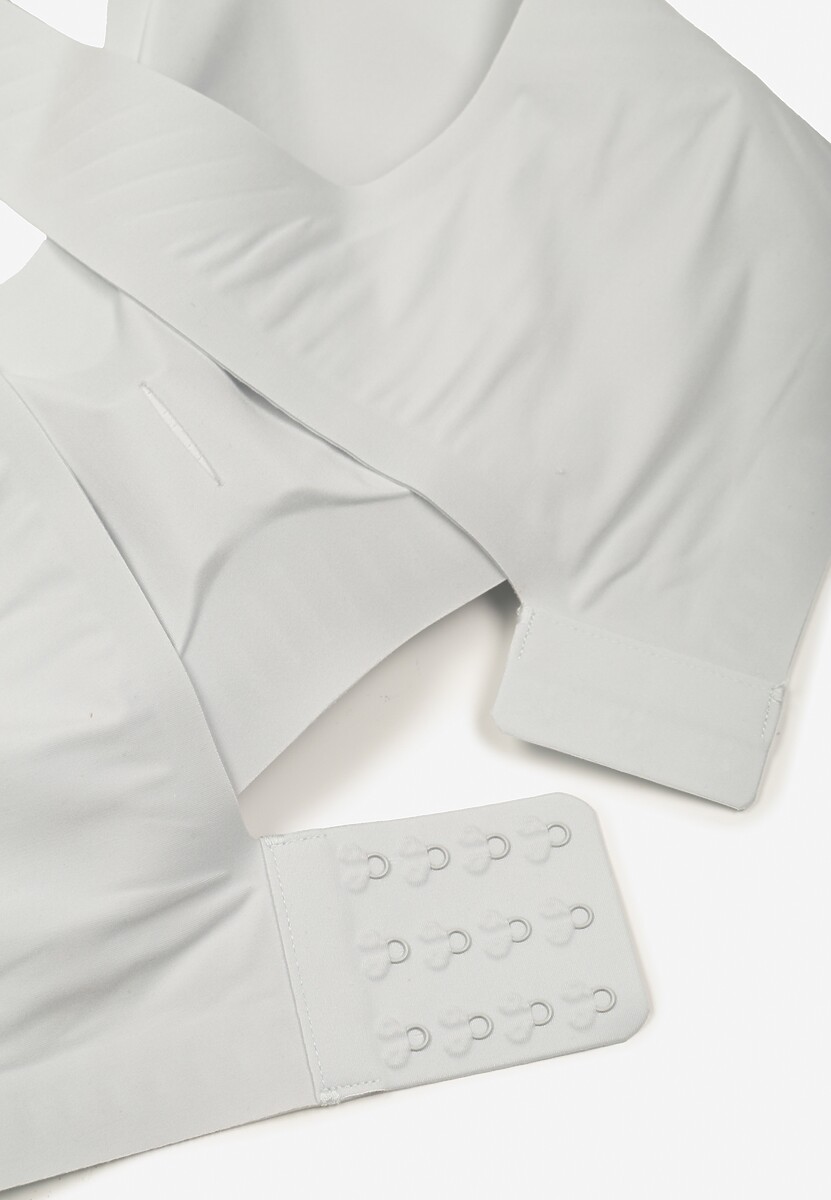 Jasnoniebieski Gładki Biustonosz Typu Braletka Harises