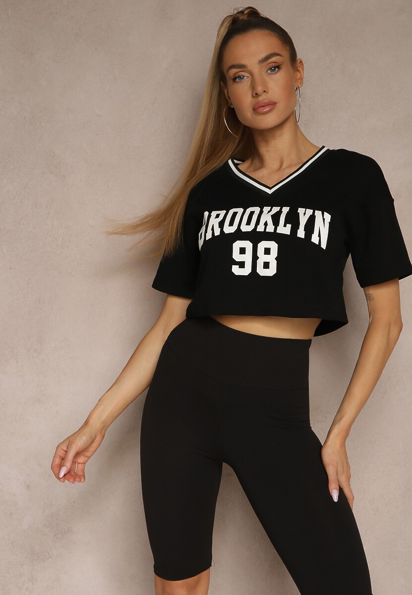 Czarne Szorty Typu Kolarki Biker Lilene