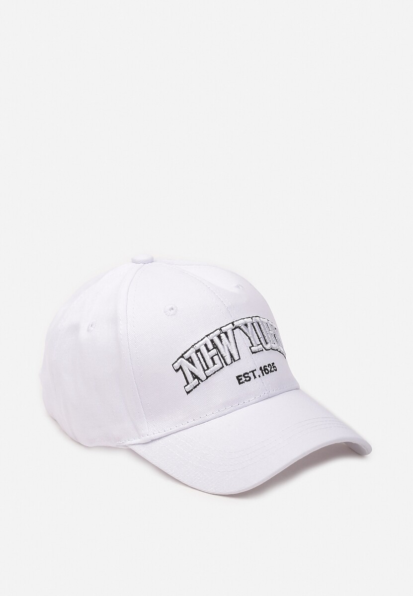 Granatowa Bawełniana Czapka z Wyszytymi Napisami Vonenia