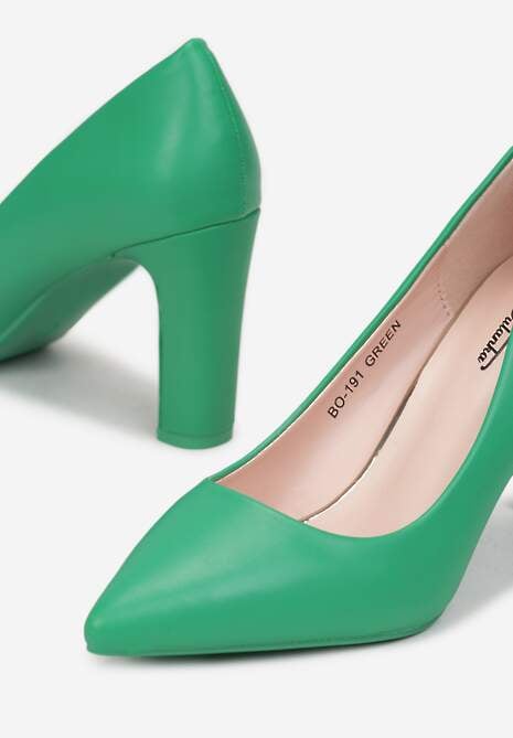 Zielone Czółenka ze Szpiczastym Noskiem Marnera