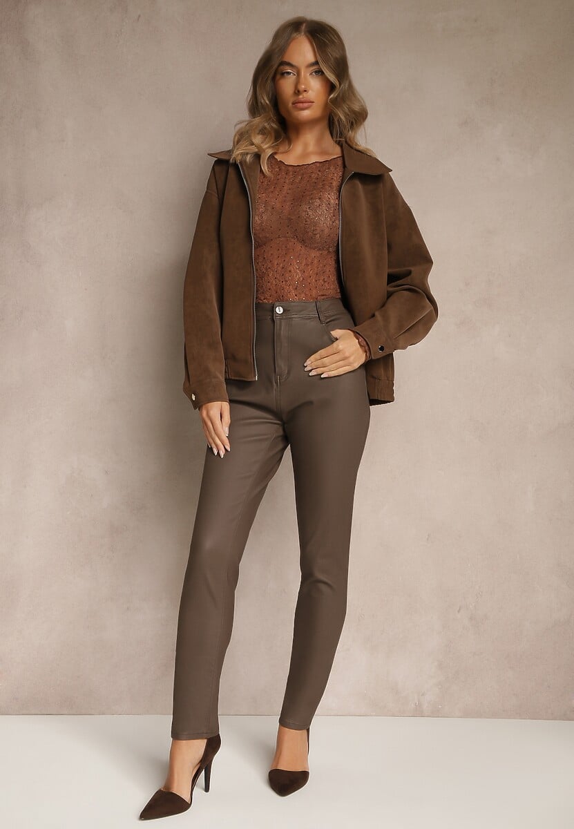 Czarne Spodnie Skinny Zangi