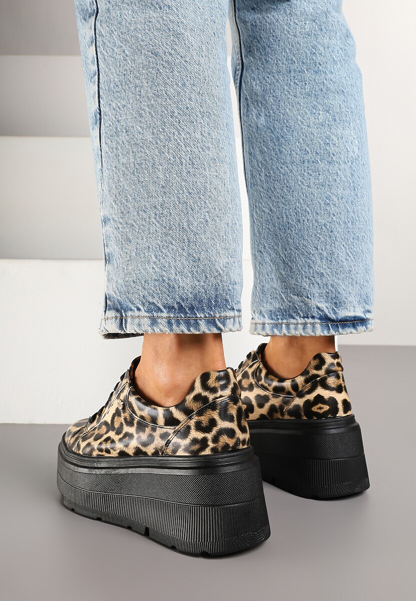 Panterkowe Sneakersy Vices na Grubej Podeszwie Tuliri