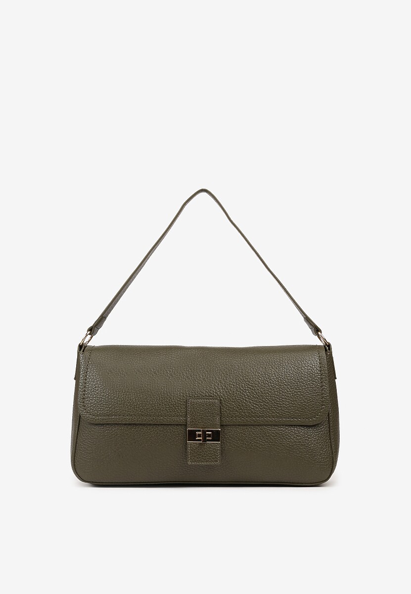 Bordowa Torebka Prostokątna na Ramię Ozdobiona Metaliczną Aplikacją Aderrive