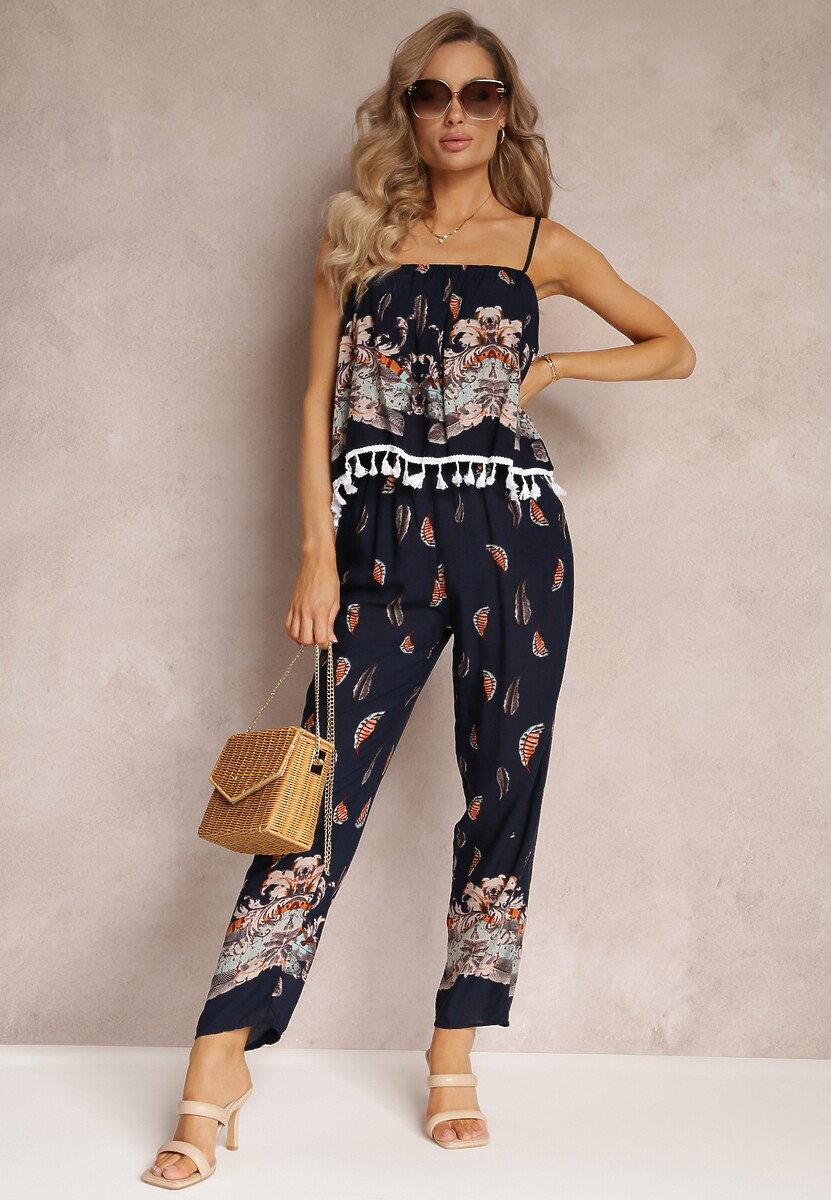 Granatowo-Brązowy Kombinezon Picture of You