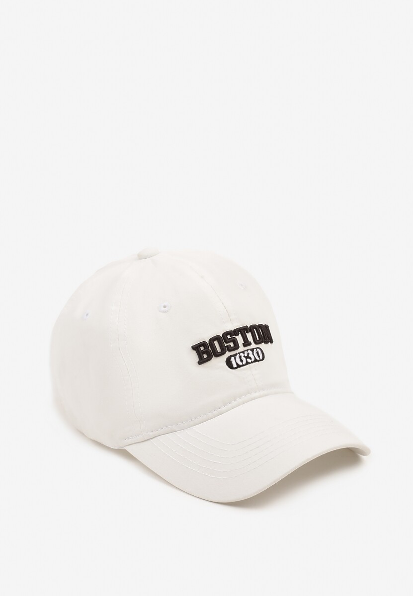 Biała Bawełniana Czapka z Daszkiem Ozdobiona Napisem Vornetta