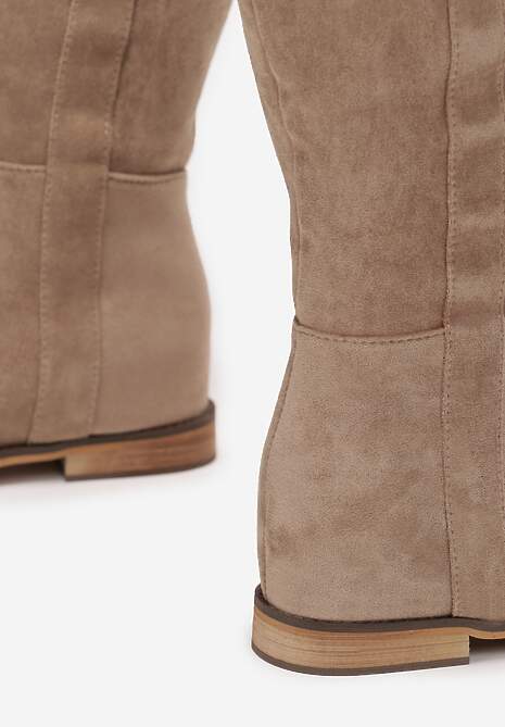 Beżowe Kozaki na Ukrytym Koturnie Palvisa