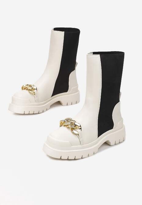 Beżowe Botki Belasis