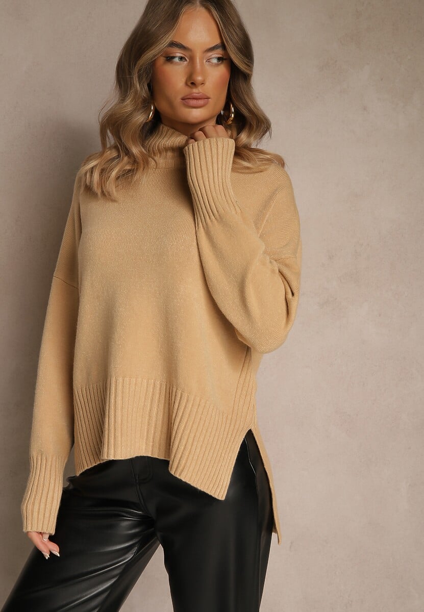 Szary Gładki Golf Casual Ralloria