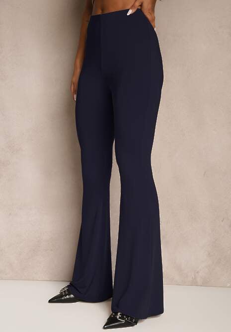 Granatowe Spodnie Dzwony Efralice