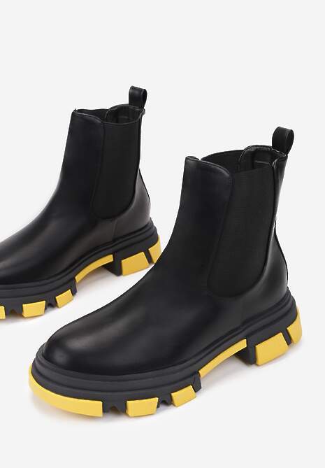 Czarno-Żółte Botki Phenite