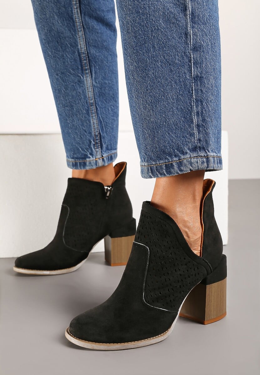 Czarne Botki Pirelous