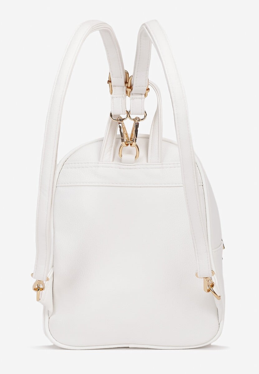 Biały Plecak na Ramiączkach z Regulacją Wykończony Suwakami Nelsey