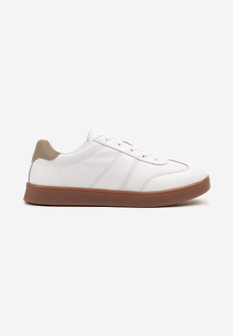 Białe Sneakersy ze Skóry Naturalnej z Przeszyciami Tilliossa