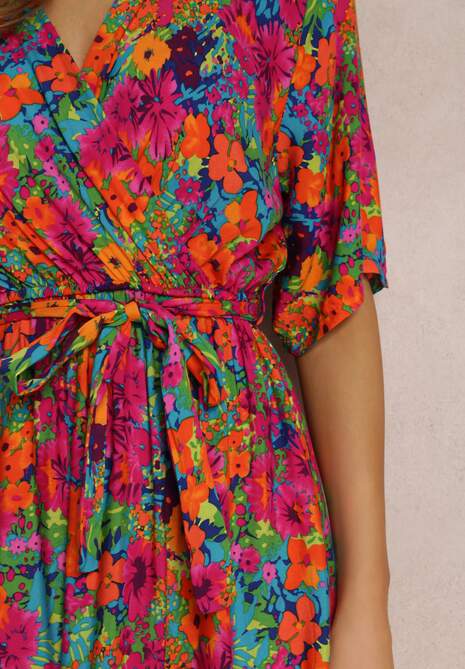 Różowa Sukienka z Wiskozy Lylian