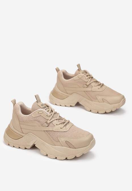 Ciemnobeżowe Sneakersy Dorameia