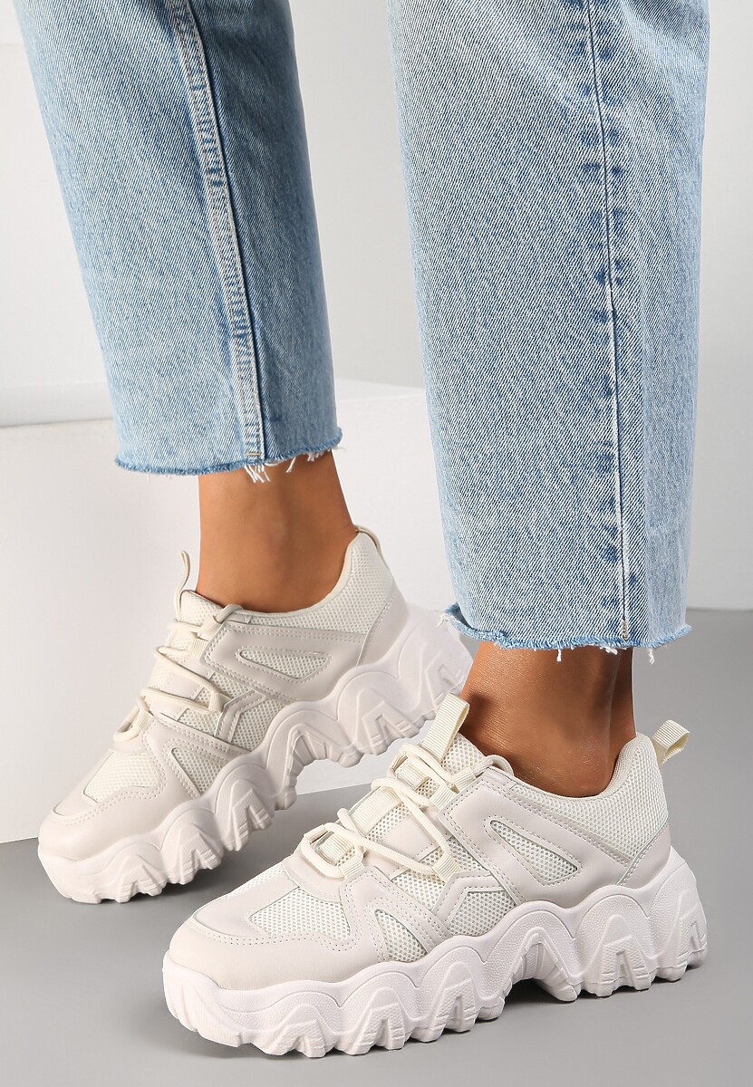 Beżowe Sneakersy Astima