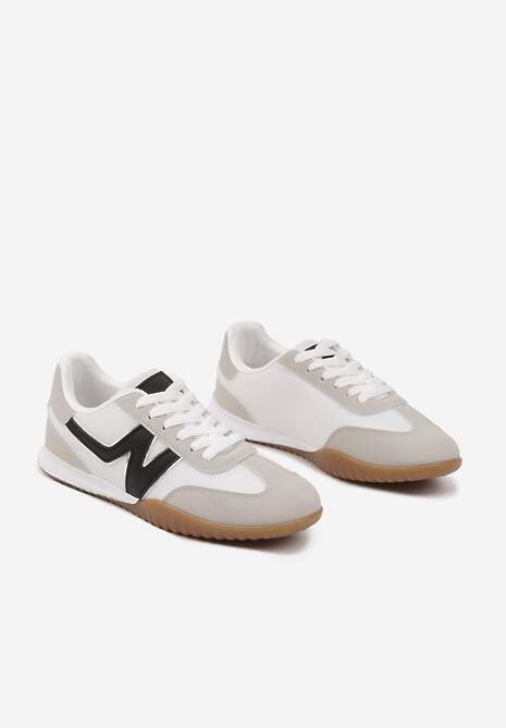 Szaro-Czarne Sneakersy Klasyczne Tenisówki Istia