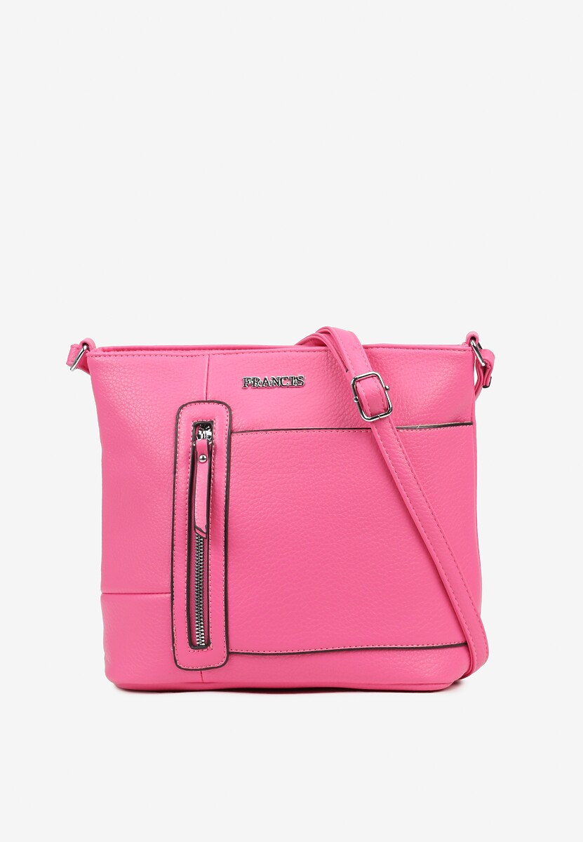 Różowa Torebka Typu Listonoszka Ozdobiona Suwakiem Dolaris