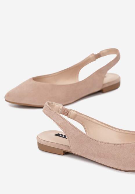 Różowe Sandały z Odkrytą Piętą i Noskiem Typu Migdałek Nemegoria