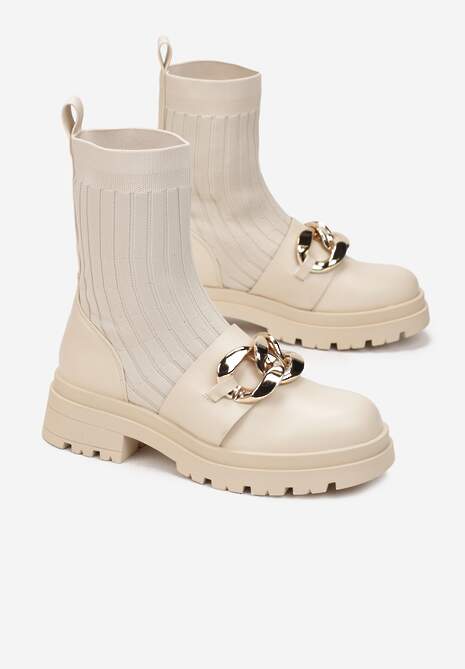 Beżowe Botki Vynyth