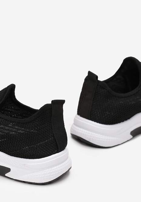 Czarne Siateczkowe Buty Sportowe na Piankowej Podeszwie Linidas