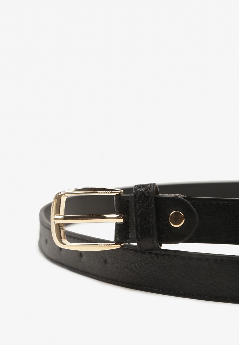 Czarny Pasek Ozdobiony Klamrą Revaselle