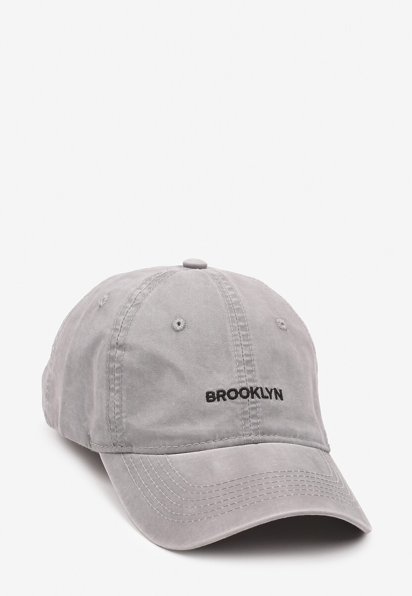 Czarna Bawełniana Czapka z Daszkiem Zdobiona Napisem Reitenia