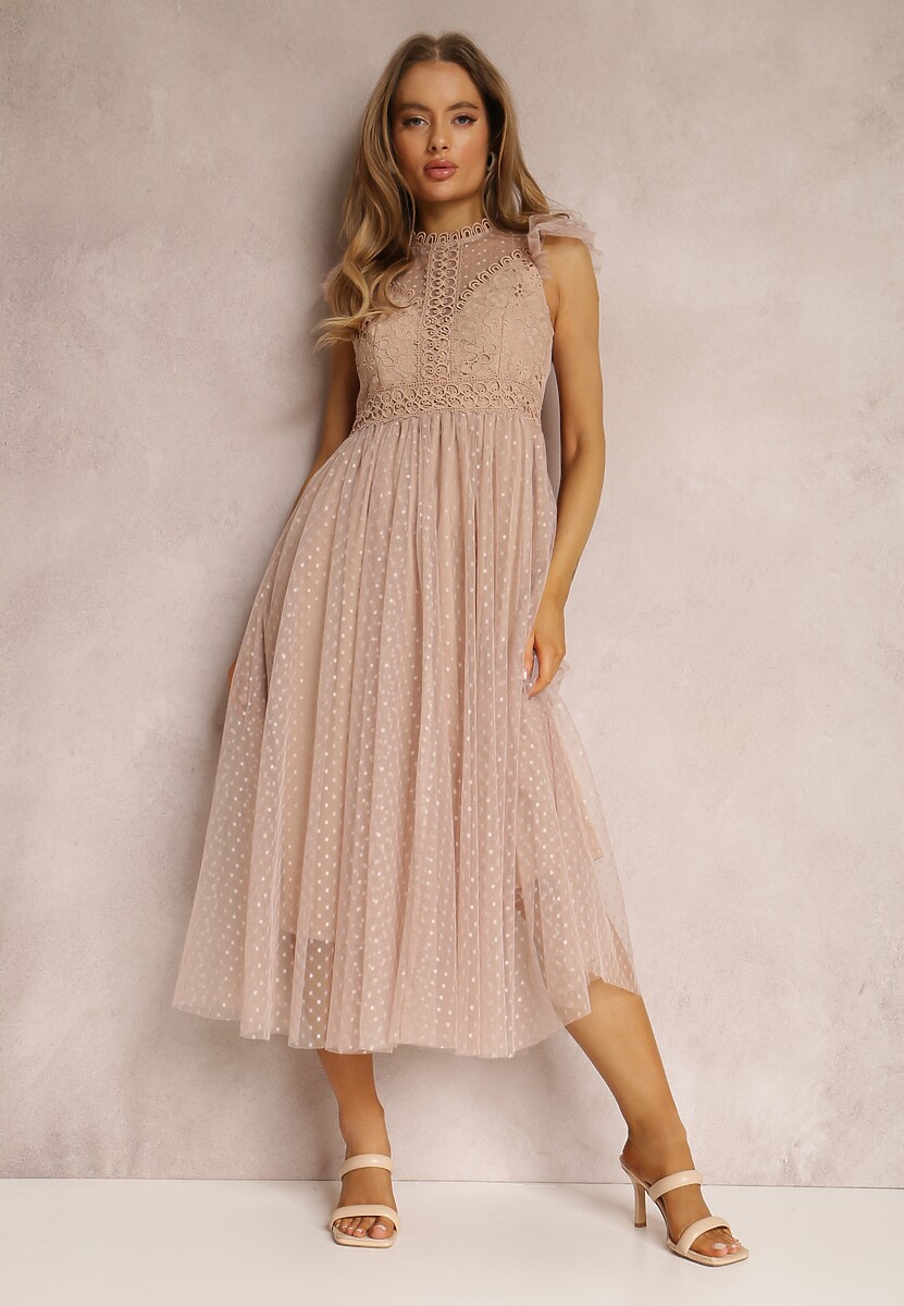 Beżowa Sukienka Canissa