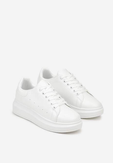 Białe Sneakersy na Niskiej Platformie w Klasycznym Stylu Lucid Dream