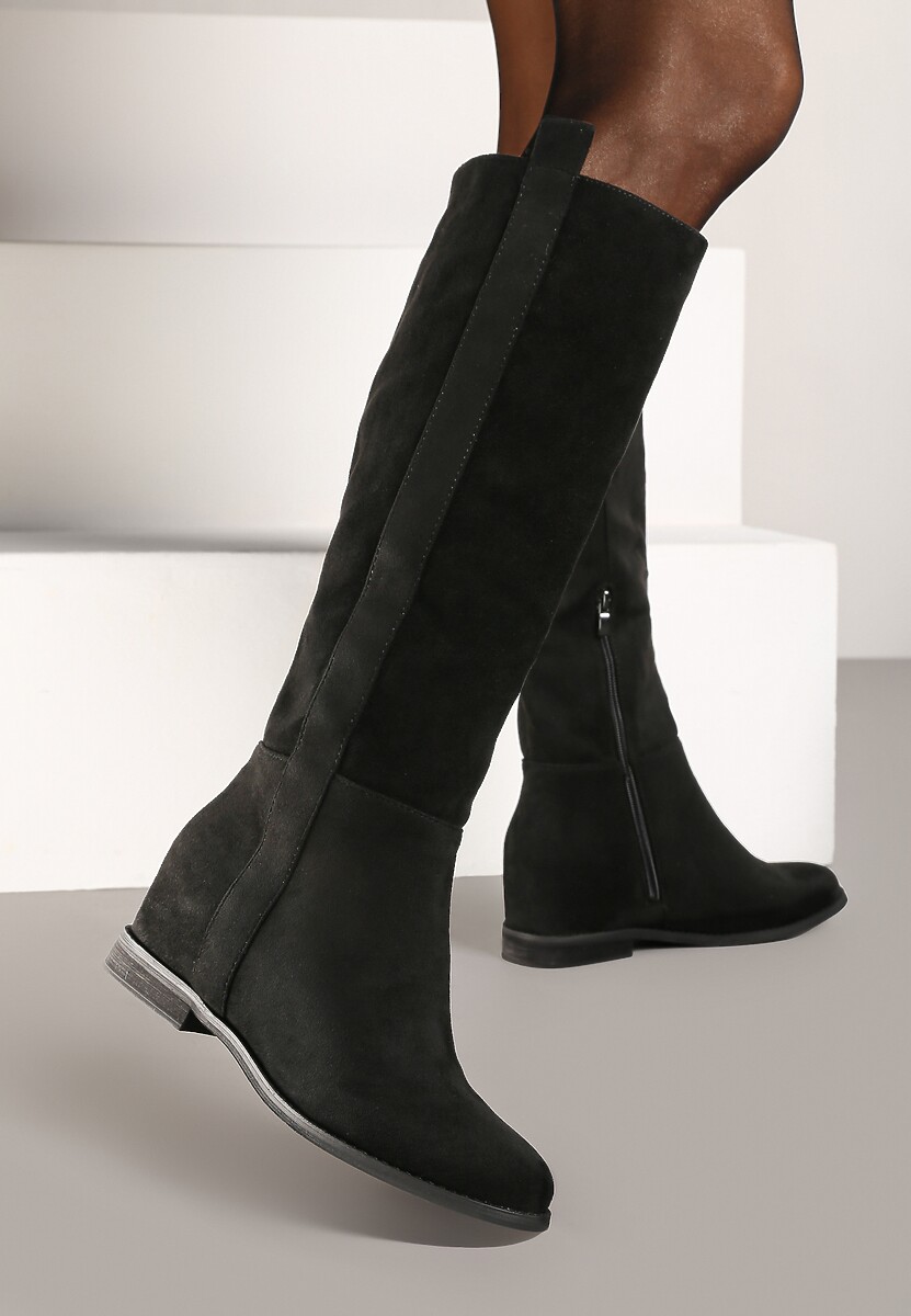 Beżowe Kozaki na Ukrytym Koturnie Palvisa