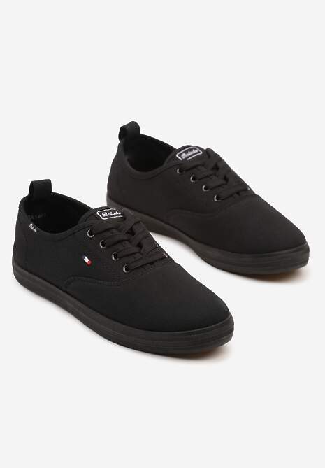 Czarne Basicowe Tenisówki Vices Hallriva