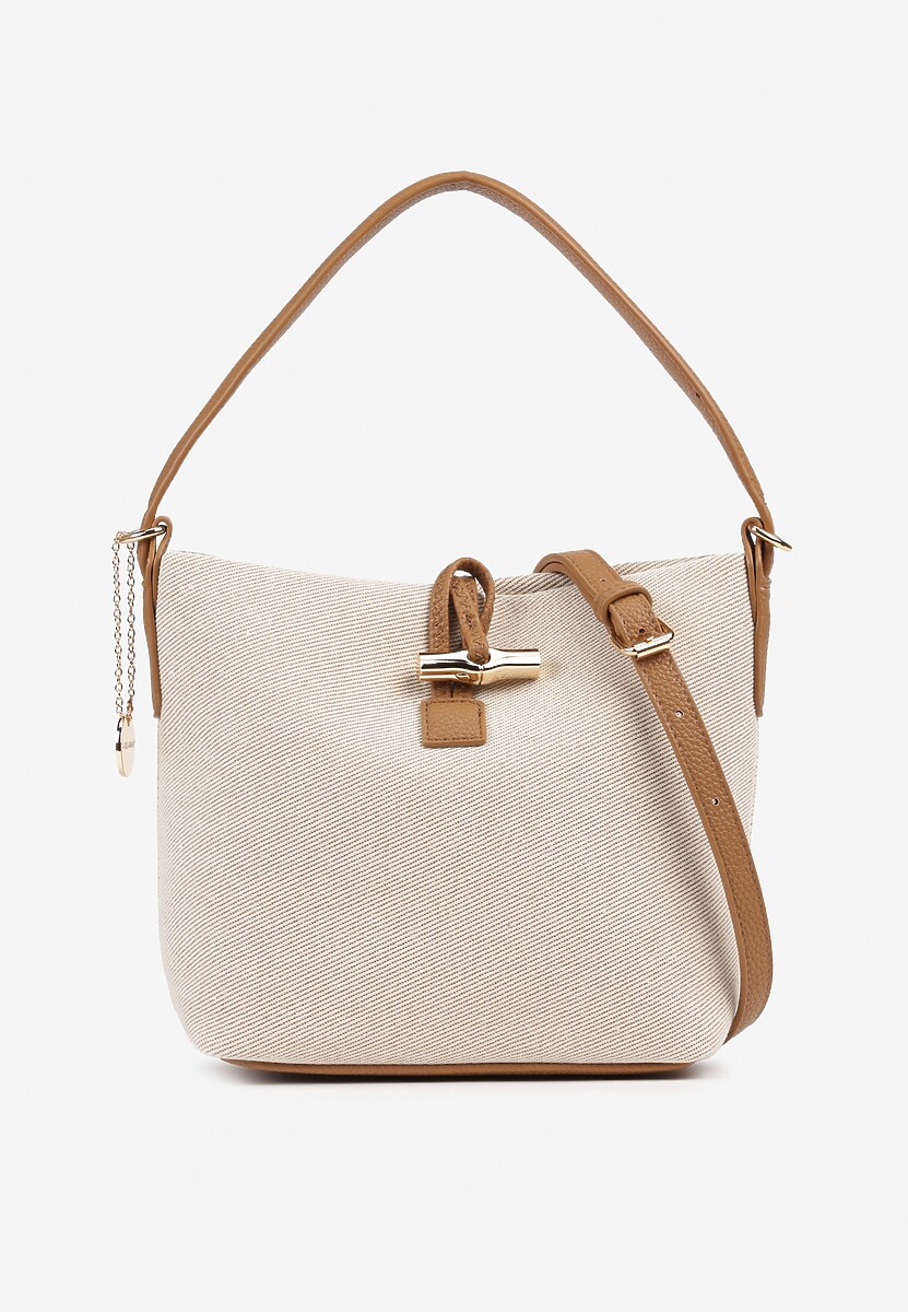 Zielona Torebka Worek z Bawełną Ozdobiona Rączką Amilone