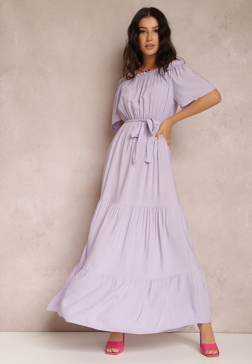 Liliowa Sukienka Amiphiphae