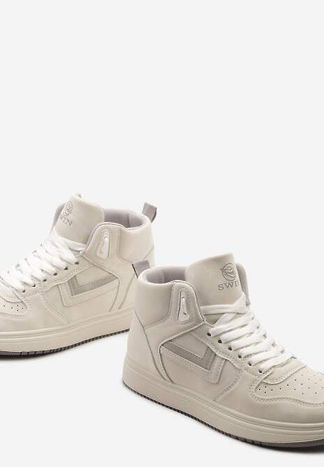 Beżowo-Szare Sneakersy Maeramia
