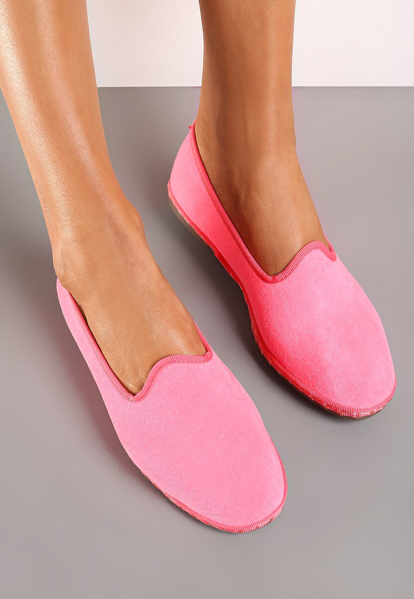 Brązowe Płaskie Balerinki z Okrągłym Noskiem z Ekozamszu Klenori