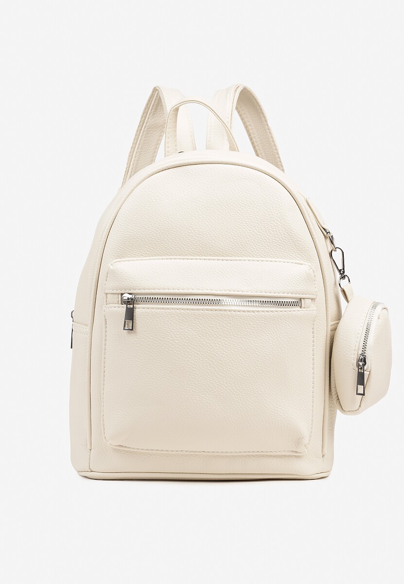 Czarny Mały Plecak z Dodatkową Saszetką i Kieszenią z Suwakiem Pasianne