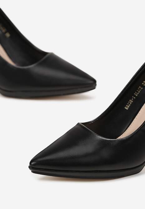 Czarne Czółenka na Wysokiej Szpilce Veroza