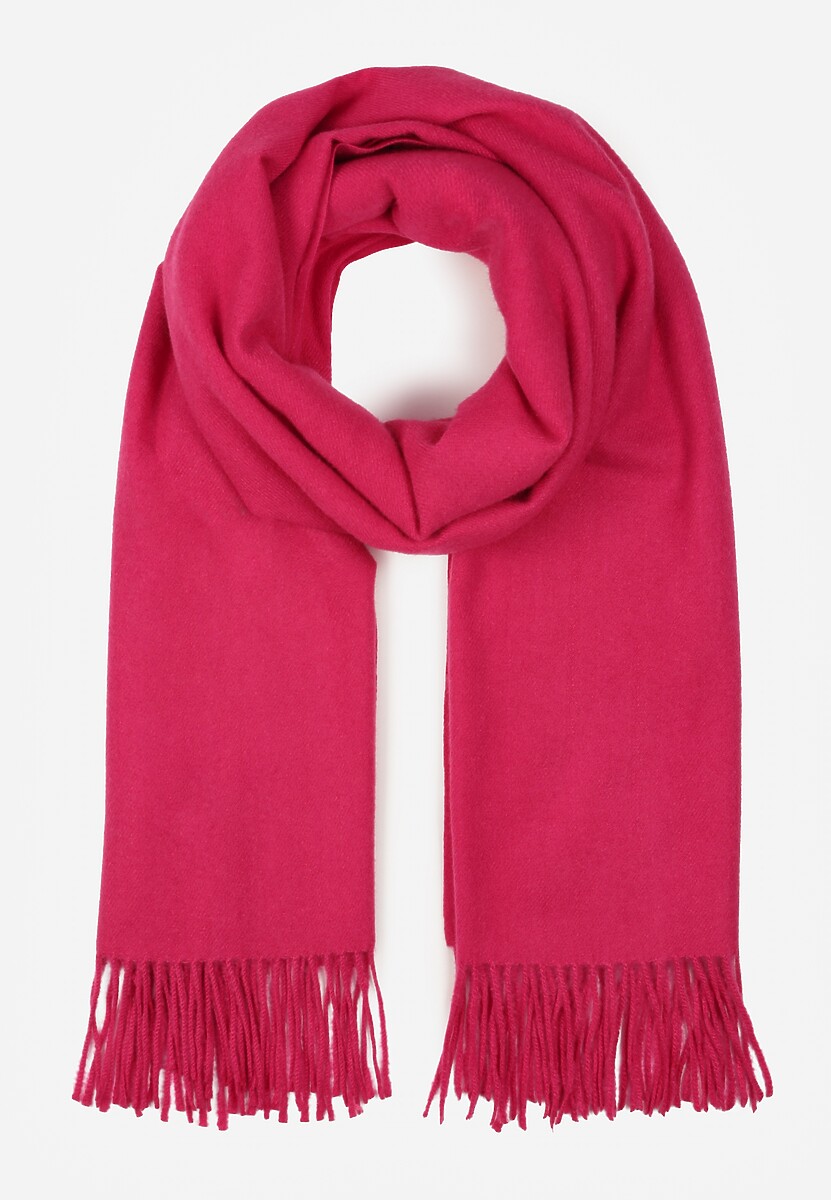 Fuksjowy Szalik z Wiskozą Bawełną i Frędzlami Siathlin
