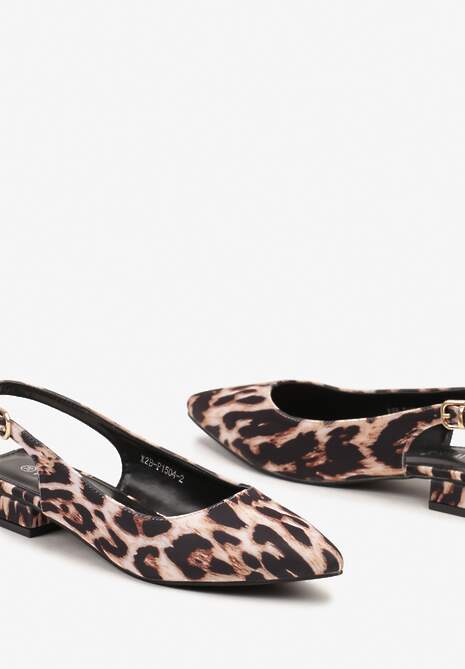 Panterkowe Sandały Vices bez Pięty Zapinane przy Kostce Elajane