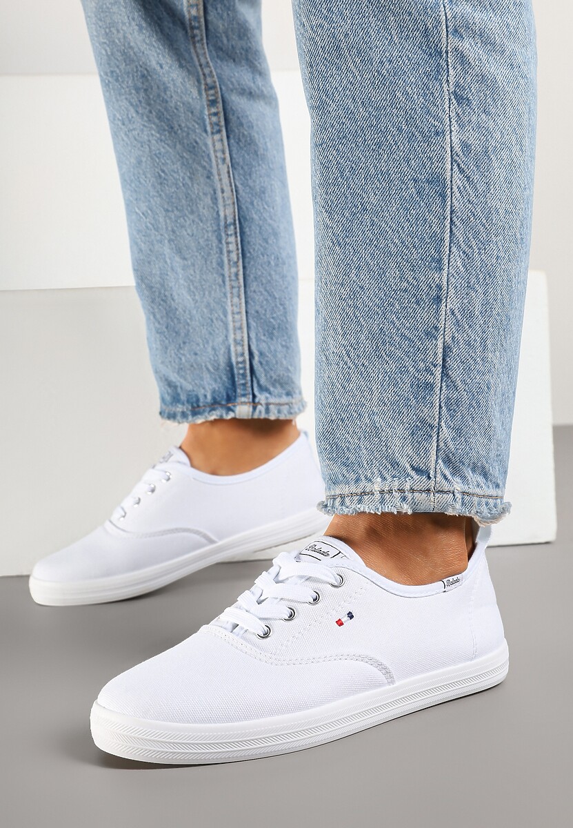 Czarne Klasyczne Tenisówki Vices ze Sznurowaną Cholewką Telisara