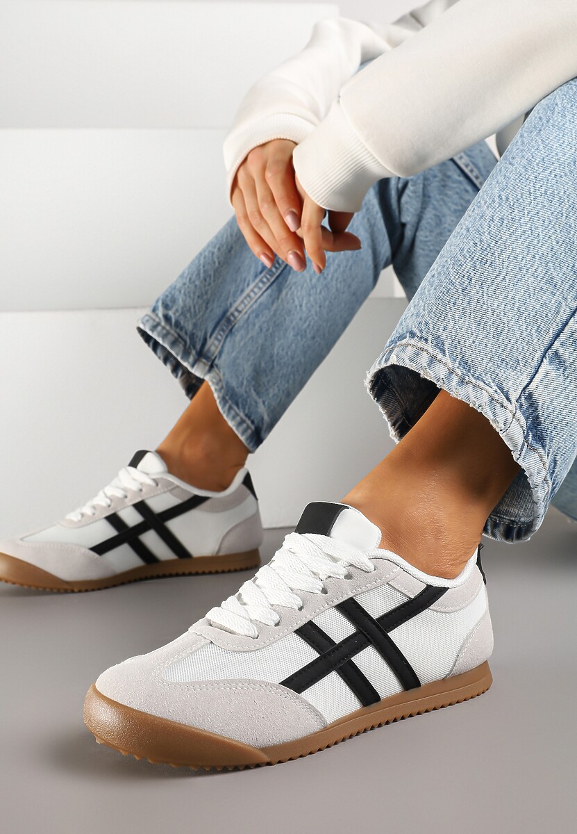 Białe Sneakersy Typu Klasyczne Tenisówki Isnnoria