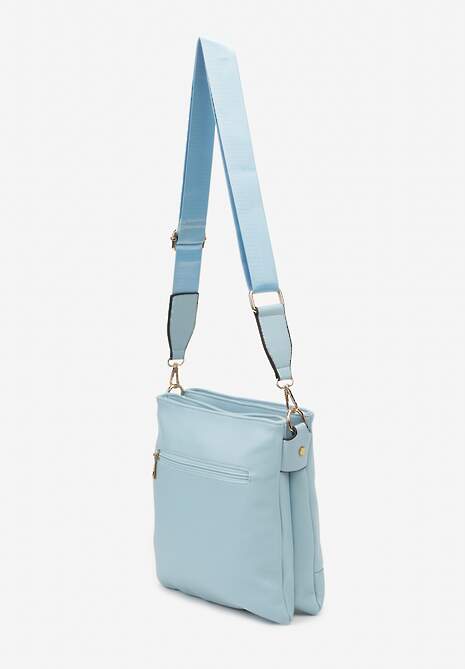 Niebieska Pikowana Torebka z Małą Ozdobą i Regulowanym Paskiem Selithi