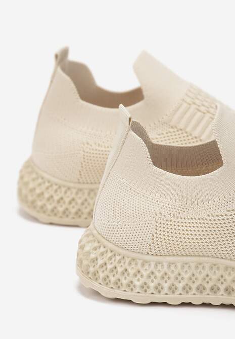 Beżowe Buty Sportowe Phinelle