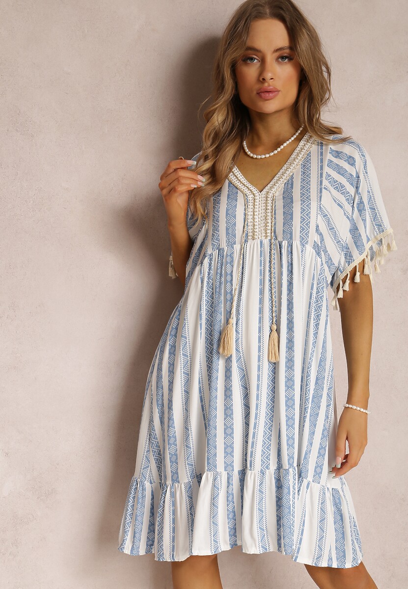 Niebieska Sukienka Kharousa