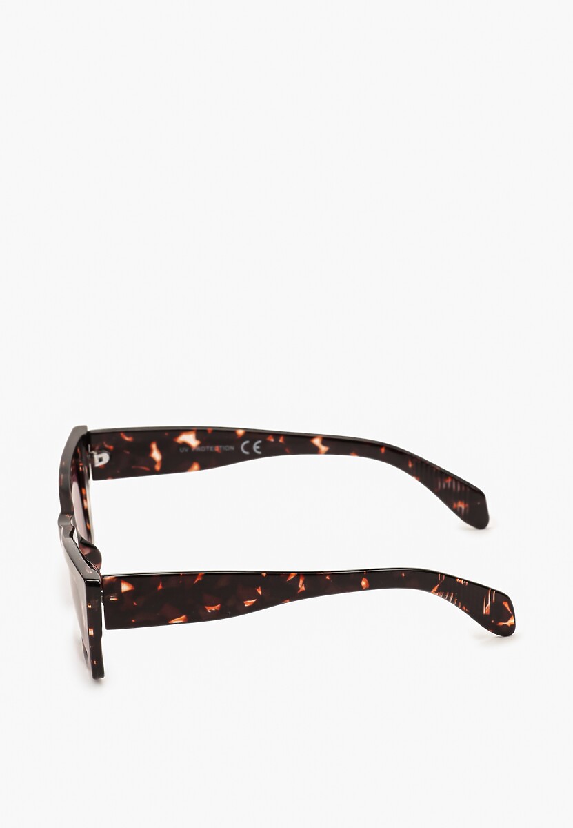 Ciemnobrązowe Eleganckie Okulary Przeciwsłoneczne Cat Eye Firsa