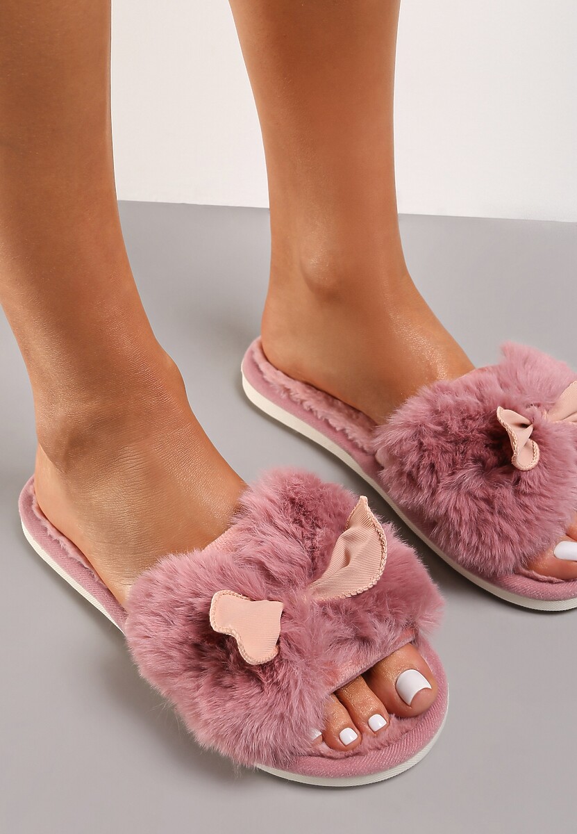 Ciemnoróżowe Kapcie Tryphadia