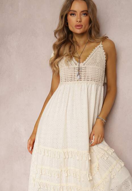 Jasnobeżowa Sukienka Eidameia