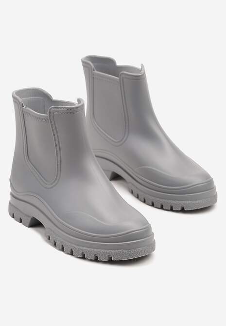 Szare Kalosze w Stylu Sztybletów Aslovia