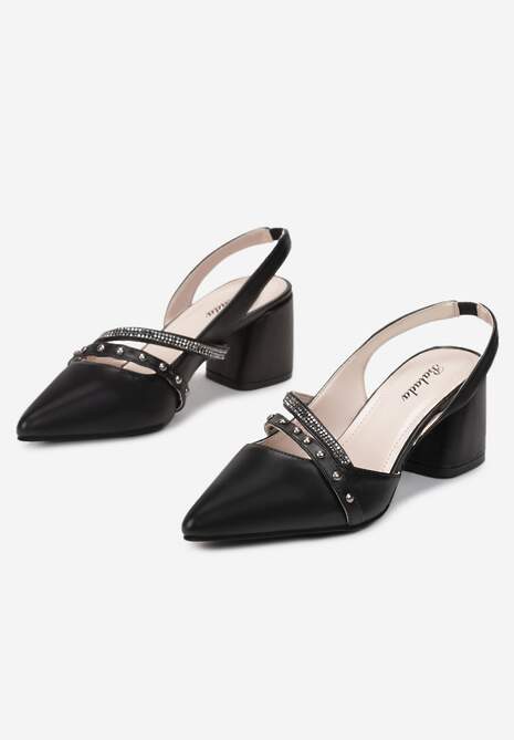 Czarne Sandały Deinare